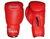 Перчатки боксерские "Bars" к/з (10 oz) красные YB-710 Р-С	  